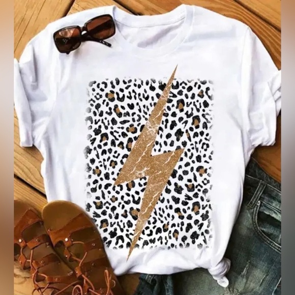 Struck by Cheetah Tee - Picture 1 of 2